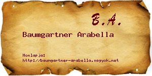 Baumgartner Arabella névjegykártya